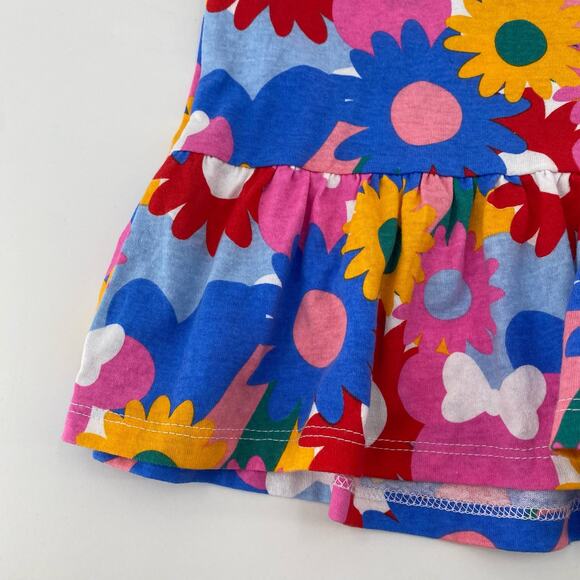 Disney Junior Minnie hidden Mickey bright floral dress girls size 6 pink blue - Picture 2 of 7